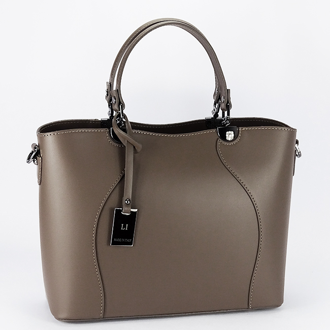 Geanta taupe din piele naturala 1424A 125 [3]