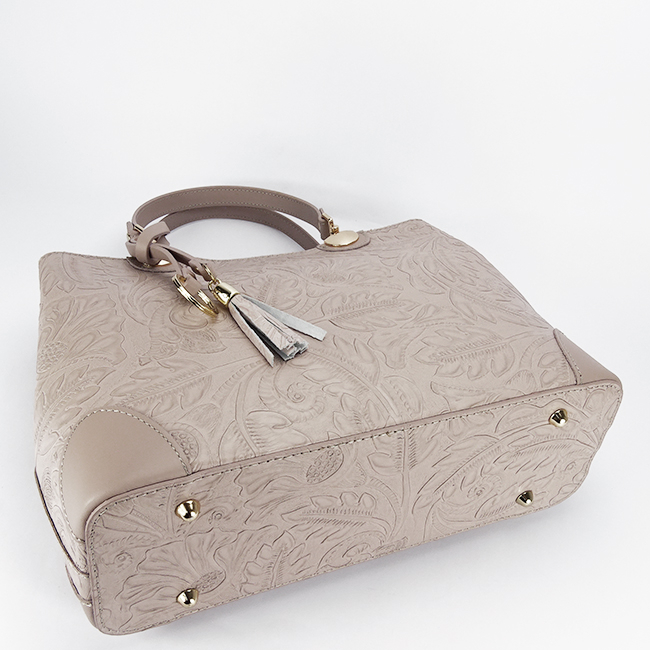 Geanta taupe din piele naturala 8952 122 [5]
