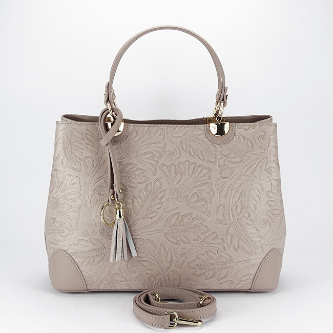 Geanta taupe din piele naturala 8952 122 [6]