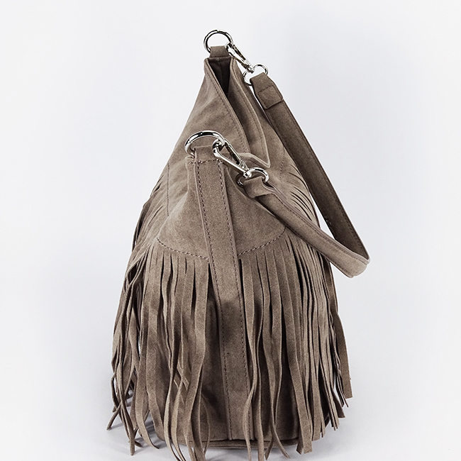 Geanta taupe Flora&CO Paris cu franjuri F7515 14 [4]