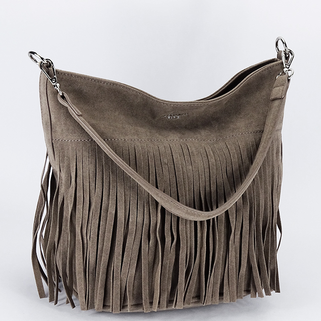 Geanta taupe Flora&CO Paris cu franjuri F7515 14 [3]