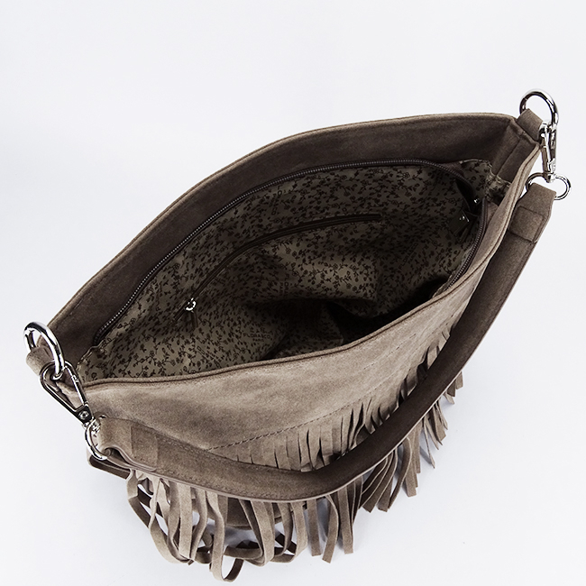 Geanta taupe Flora&CO Paris cu franjuri F7515 14 [9]