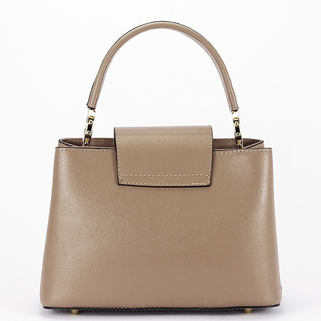 Geanta taupe inchis din piele naturala 8950 119 [5]