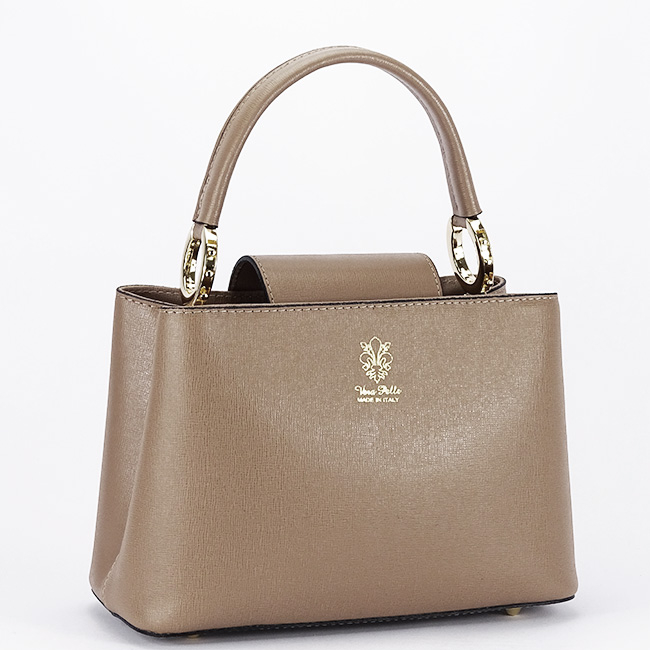 Geanta taupe inchis din piele naturala 8950 119 [3]