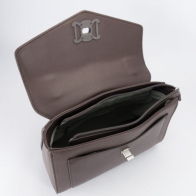 Geanta taupe inchis medie David Jones CM7793 14 [9]