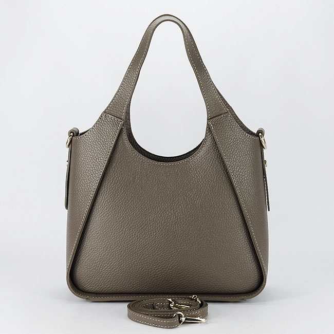 Geanta taupe medie din piele naturala 8907 128 [6]