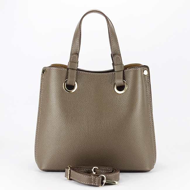 Geanta taupe medie din piele naturala 8916 129 [6]