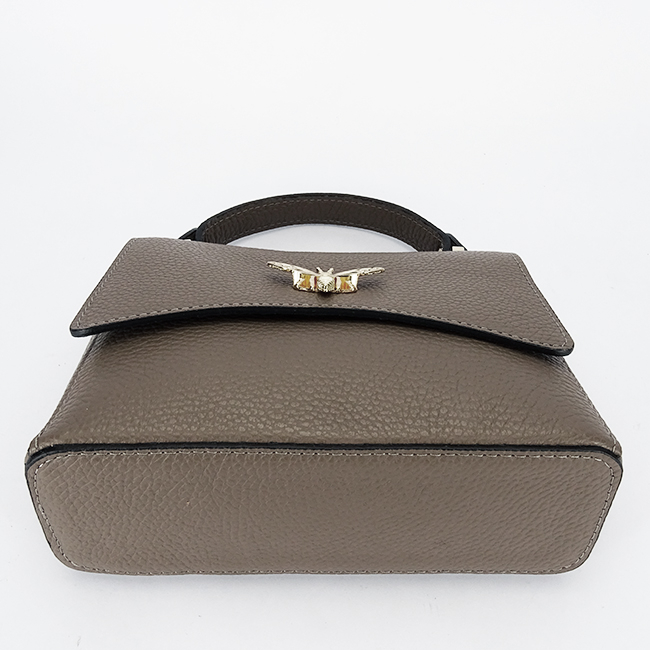 Geanta taupe mica din piele naturala 1523 120 [6]