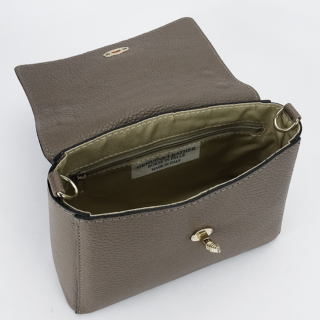 Geanta taupe mica din piele naturala 1523 120 [8]