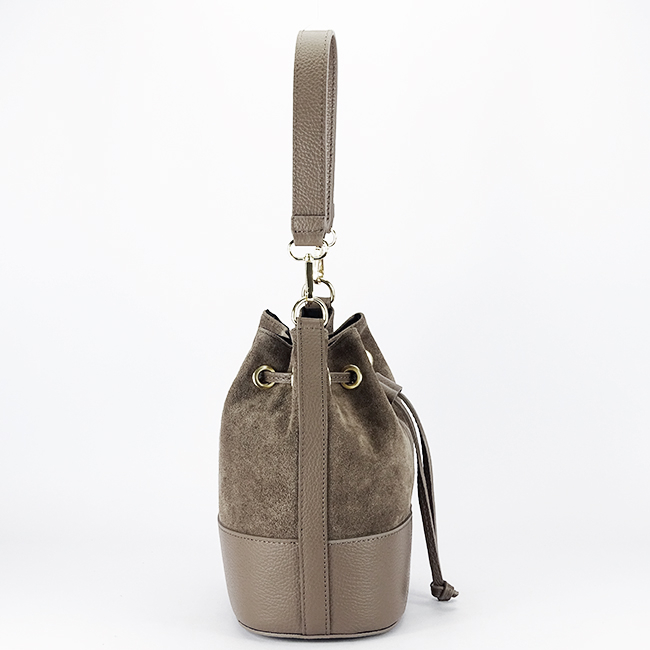 Geanta taupe tip sac din piele naturala 1313 M9 [5]