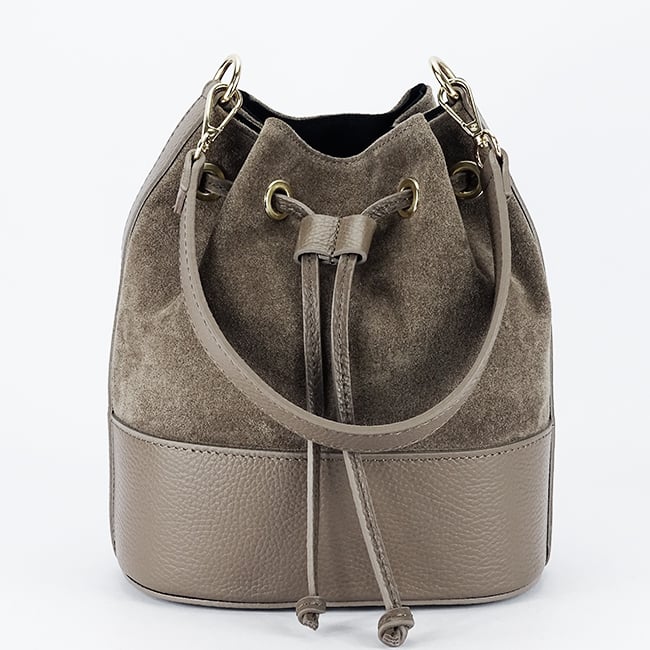 Geanta taupe tip sac din piele naturala 1313 M9
