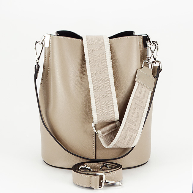 Geanta tip sac din piele naturala 8951 119 Bej [5]