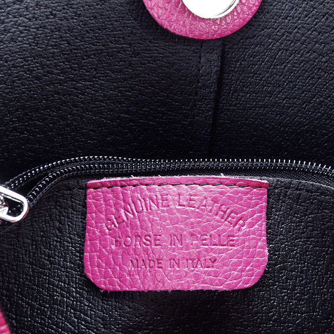 Geanta tip sac din piele naturala 8951 119 Fucsia [10]