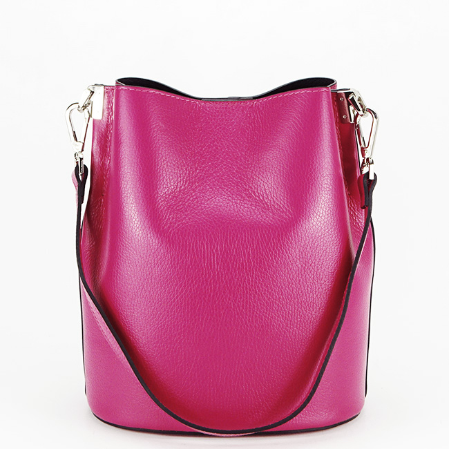 Geanta tip sac din piele naturala 8951 119 Fucsia [2]