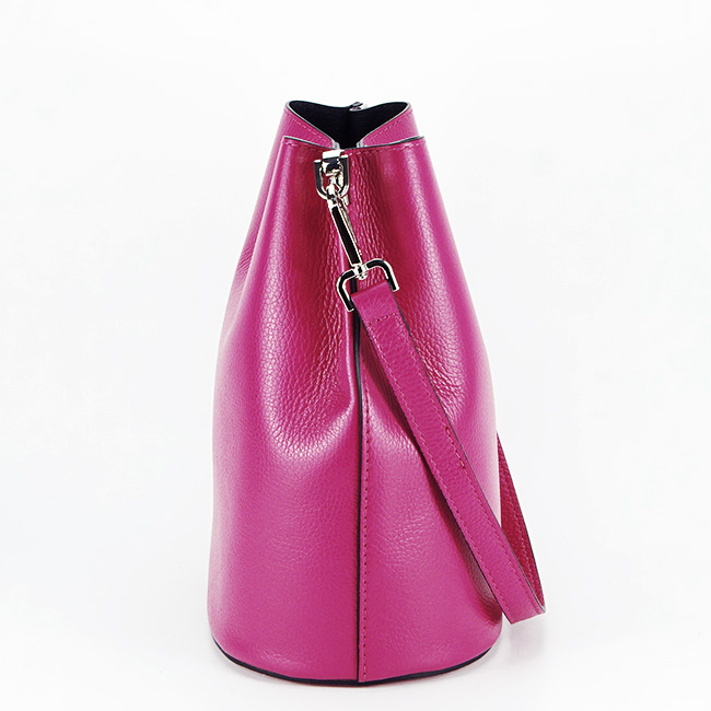Geanta tip sac din piele naturala 8951 119 Fucsia [4]