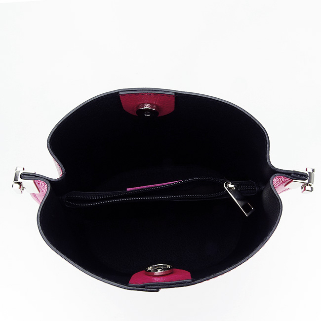 Geanta tip sac din piele naturala 8951 119 Fucsia [8]
