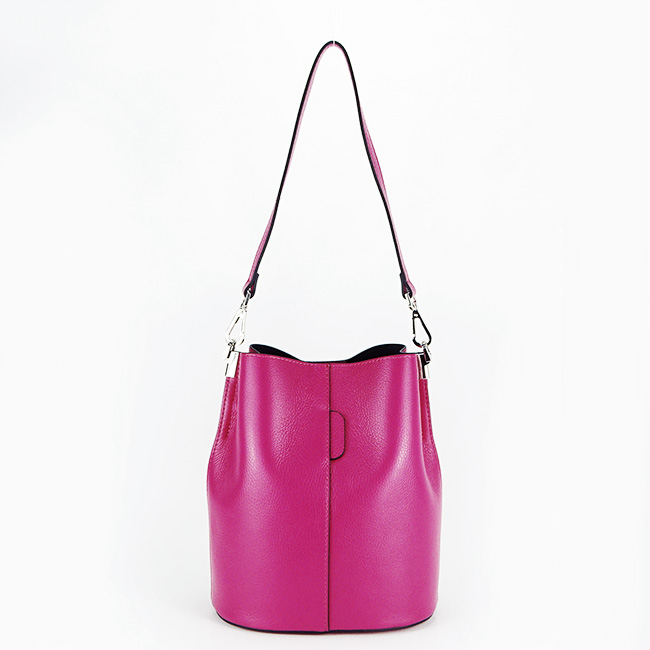 Geanta tip sac din piele naturala 8951 119 Fucsia [6]