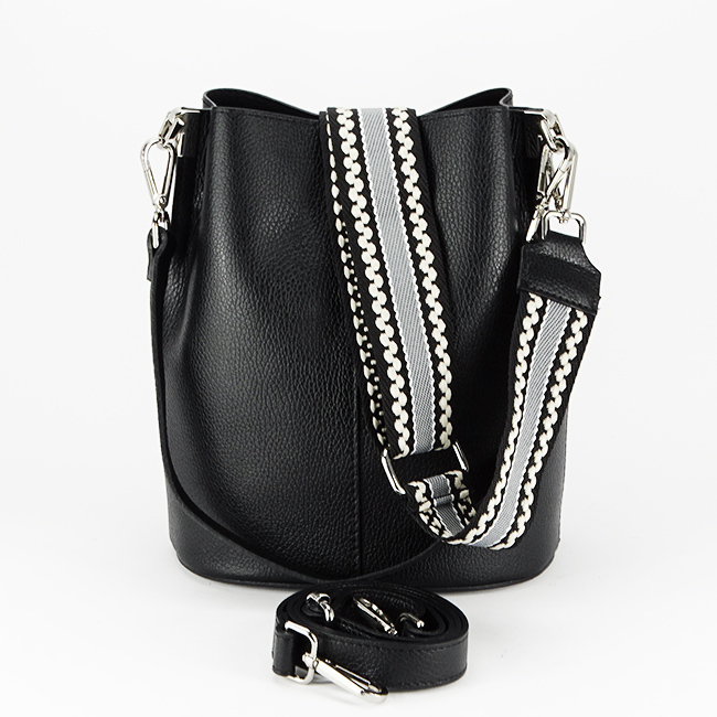 Geanta tip sac din piele naturala 8951 122 Negru [3]