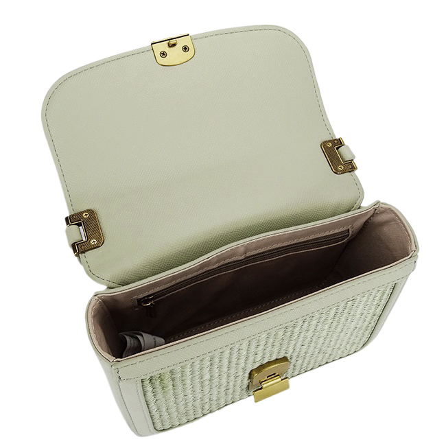 Geanta verde deschis crossbody cu model impletit CM7497 15 [8]