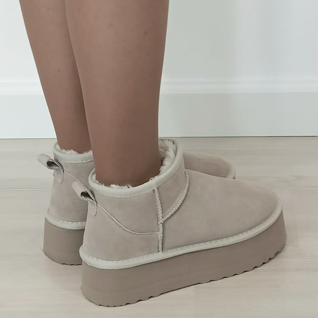 Ghete bej din piele naturala 6391 113 [6]