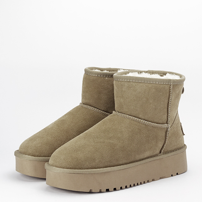 Ghete bej din piele naturala NN605 117 [2]