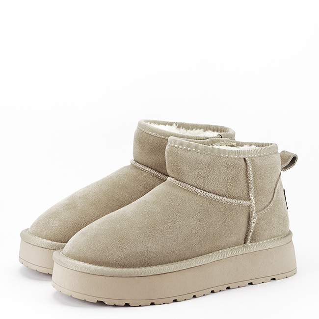 Ghete bej din piele naturala SW-012 111 [2]