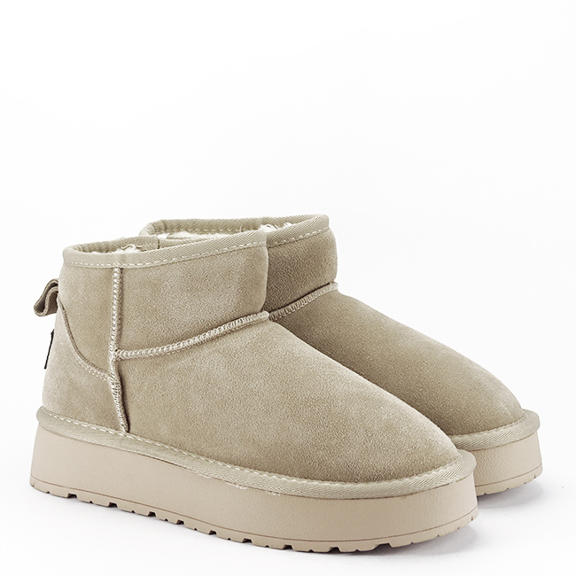 Ghete bej din piele naturala SW-012 111 [6]