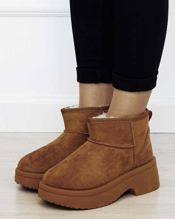 Ghete camel imblanite cu talpa groasa LT33-49 113