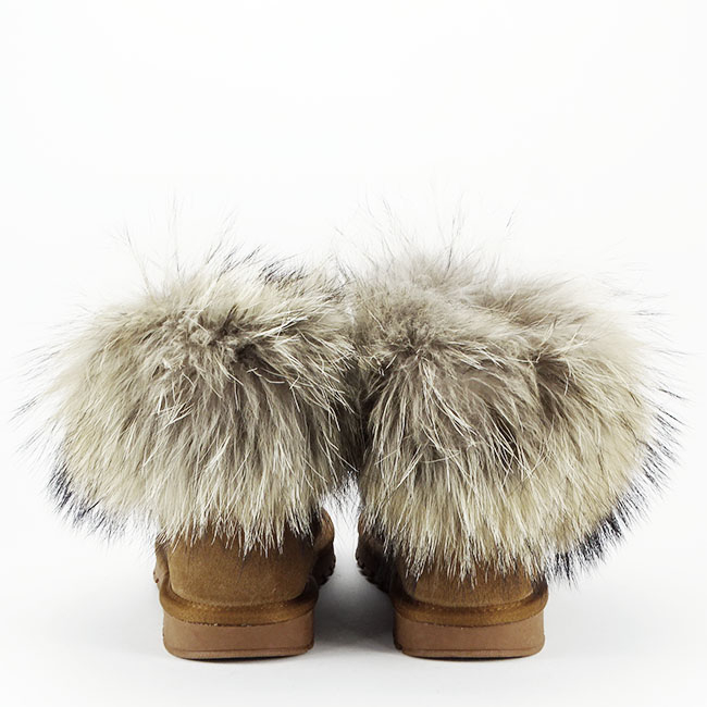 Ghete din piele naturala camel cu blanita Carina 19 [7]