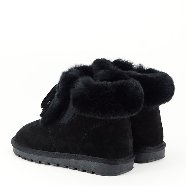 Ghete din piele naturala negre cu blanita 603 114 [3]