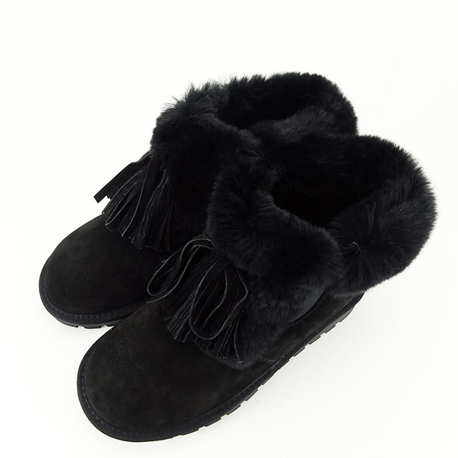 Ghete din piele naturala negre cu blanita 603 114 [8]