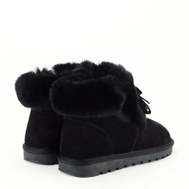 Ghete din piele naturala negre cu blanita 603 114 [6]