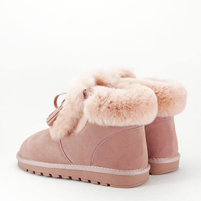 Ghete din piele naturala roz cu blanita 603 114 [3]