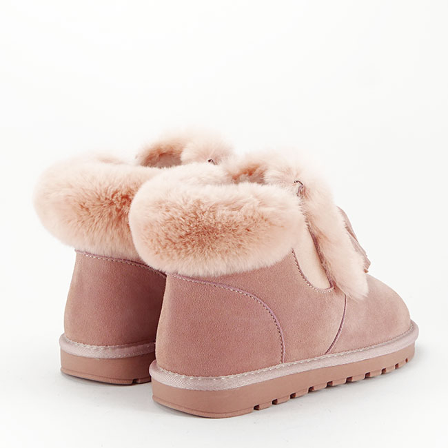 Ghete din piele naturala roz cu blanita 603 114 [5]