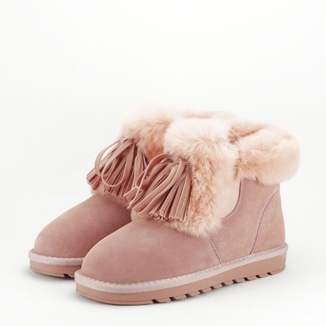 Ghete din piele naturala roz cu blanita 603 114 [2]