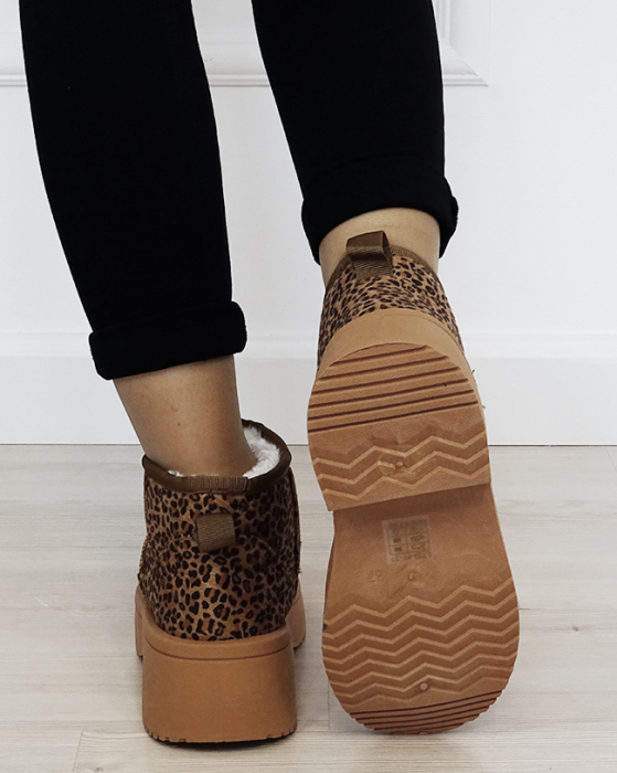 Ghete imblanite cu talpa groasa si imprimeu leopard LT33-49 113 [5]