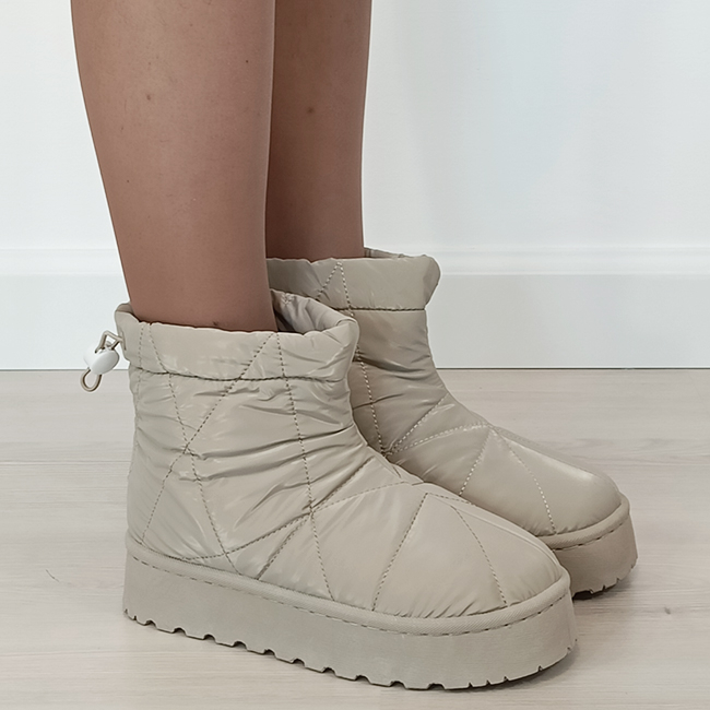 Ghete resigilate impermeabile kaki deschis DAV8651 M0 [7]