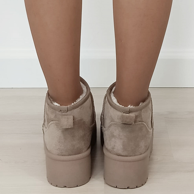 Ghete kaki deschis imblanite cu talpa groasa LT33-43 112 [4]