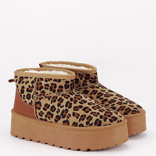 Ghete leopard print tip UGG cu talpa groasa LT33-15 113 [4]