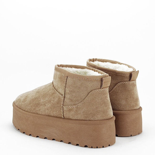 Ghete maro deschis tip UGG cu talpa groasa 333-78 116 [3]