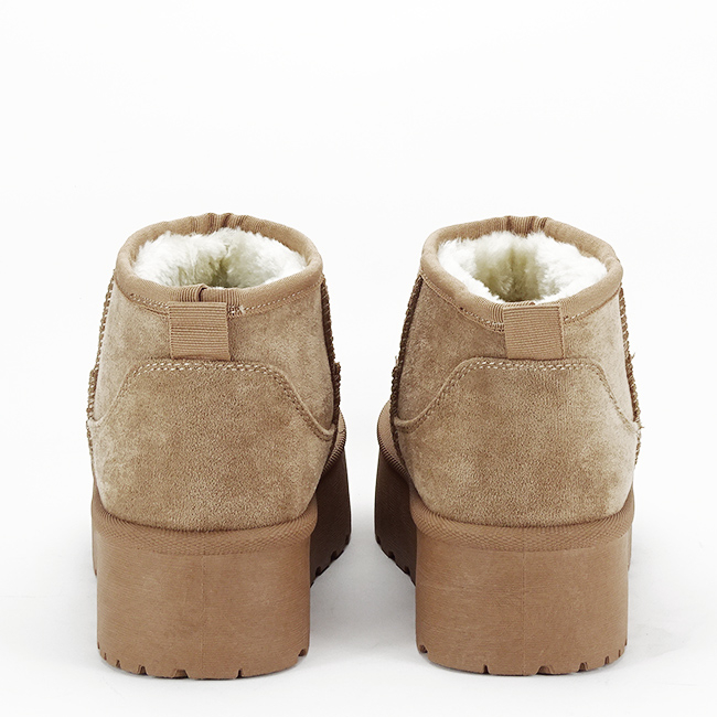 Ghete maro deschis tip UGG cu talpa groasa 333-78 116 [4]
