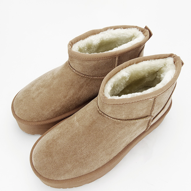 Ghete maro deschis tip UGG cu talpa groasa 333-78 116 [8]