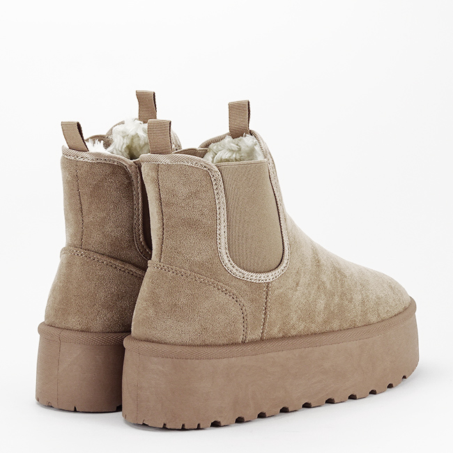 Ghete maro deschis tip UGG cu talpa groasa LT33-16 116 [5]