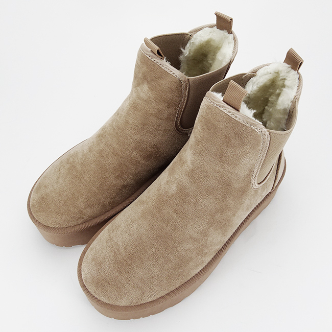 Ghete maro deschis tip UGG cu talpa groasa LT33-16 116 [8]