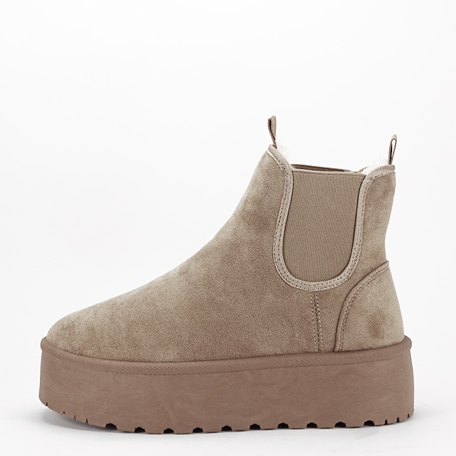 Ghete maro deschis tip UGG cu talpa groasa LT33-16 116