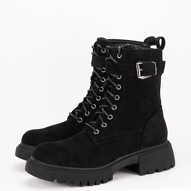 Ghete negre casual cu talpa groasa 5699 115 [2]