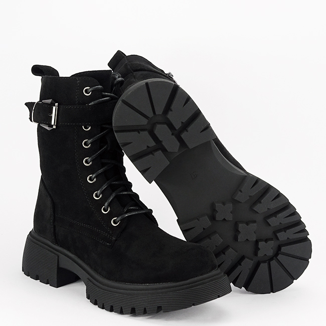 Ghete negre casual cu talpa groasa 5699 115 [8]