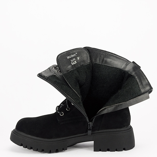 Ghete negre casual cu talpa groasa 5699 115 [9]