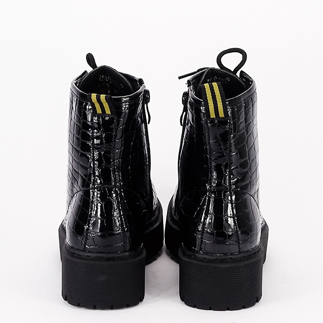 Ghete negre cu imprimeu de reptila G-7695 118 [3]