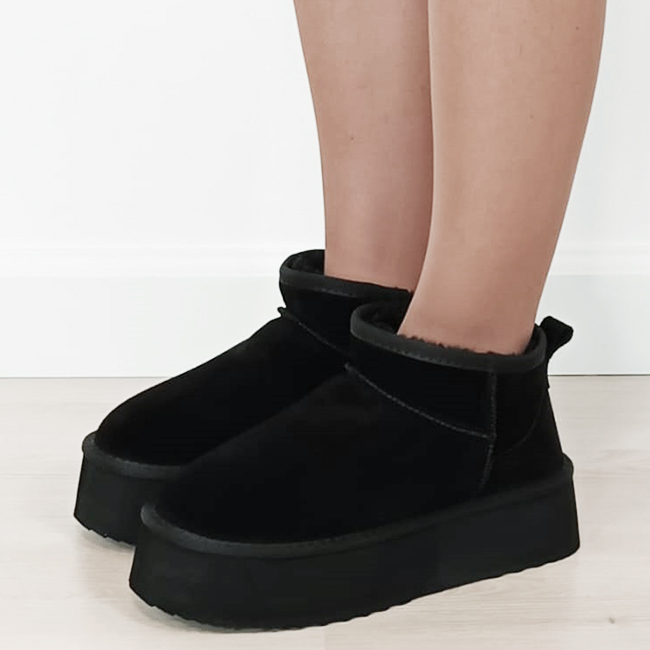 Ghete negre din piele naturala 6391 113 [2]